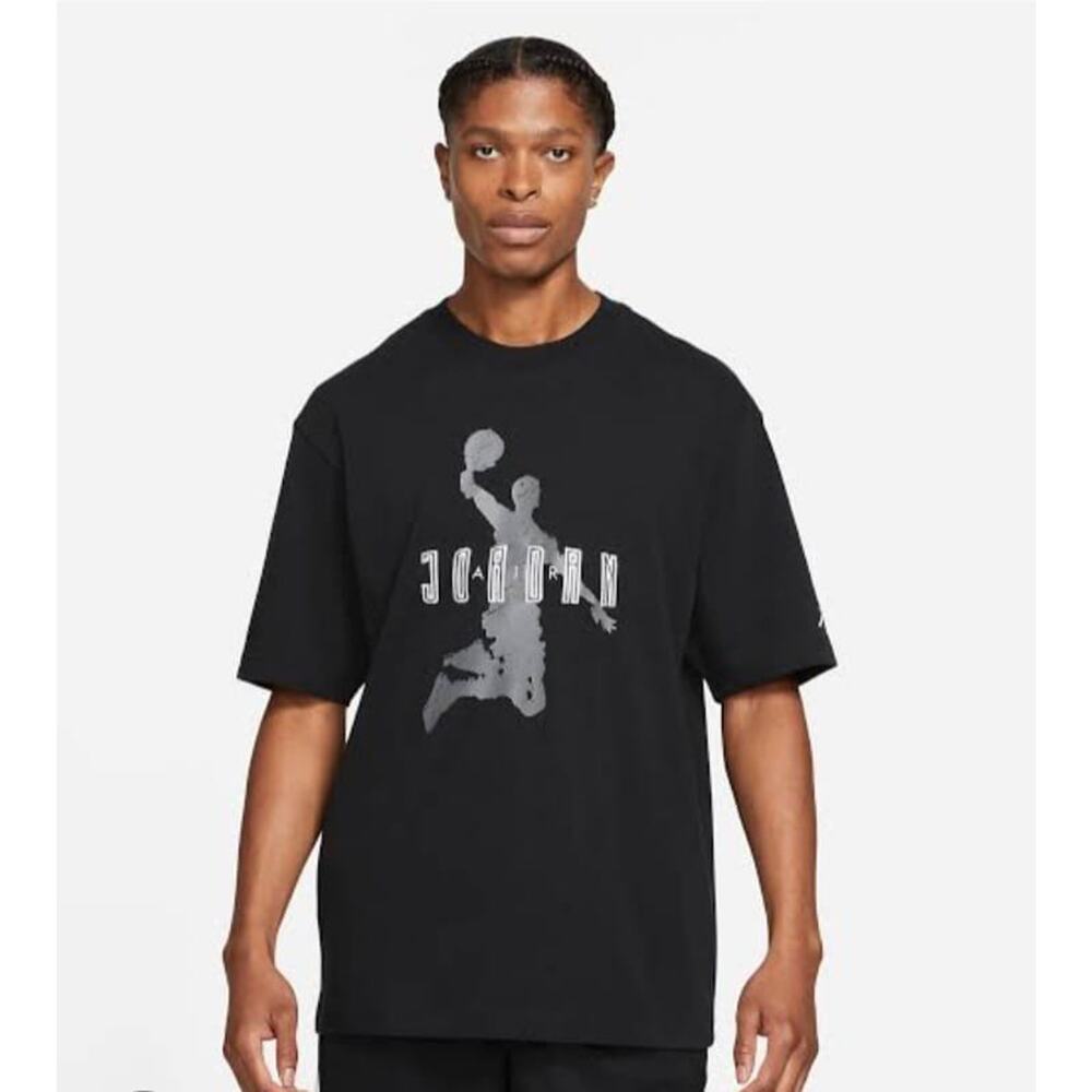 Air Jordan Men's Tee Shirt Jumpman Sport DNA 85 OG MJ Black Grey Size Medium